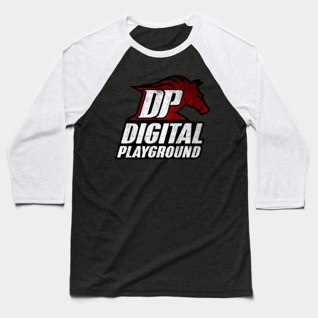 digital playground Baseball T-Shirt by hawardan